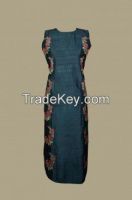 SW 3638 - Organic black hand embroidered maxi