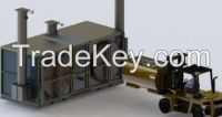 The drawings and CAD models to the modern two retort furnaces and technologies for the production of charcoal