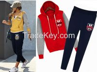 OEM supply type and women fashion sport wear/custom Various style tracksuit sets women latest design tracksuit