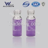 V923 1.5mL wide opening short screw-thread vial with write-on spot 9mm thread clear glass Vials
