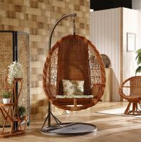 Indoor Real Rattan Swing Chair hanging chair Patio Swings