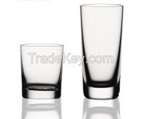 wholesale decal crystal glass tumblers round glass tumbler slanted glass tumbler