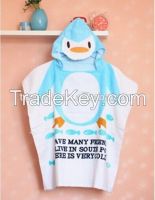 bee animal poncho hooded towel for kids baby towel