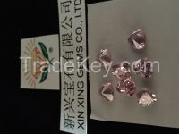 cubic zirconia pink heart cut fancy cut