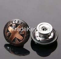 Fancy New Design Metal Fabric Button for Jeans