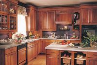 Solid Wood Kitchen Cabinet (Cherry) (KC-003)
