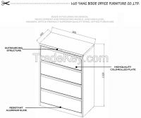 Chinese Manufacturer Anti-tilt Office Furniture Steel Chest