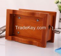Homemade Songs Wooden Custom Made Hand Crank Gramophone Music Box