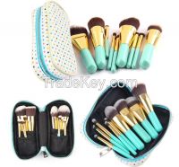 Golden Ferrule Brush Set With Pouch