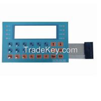 Waterproof LED membrane switch with LCD window