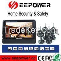 7 inch 4CH recorder digital wireless DVR
