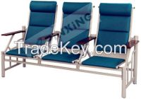 steel frame transfusion chair with PU leather seat cushion