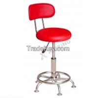 medical chair with stainless steel frame and PU leather seat cushion
