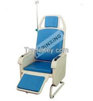 transfusion chair with gas spring and steel frame in hospital