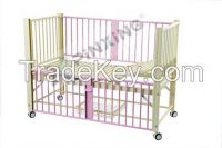 pediatric bed with painted steel frame