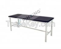 medical examining bed with steel frame and PVC leather mattress