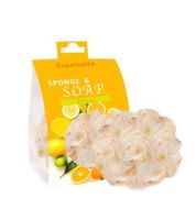 shower sponge with soap