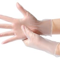 Clear Transparent Protective Powder Free Disposable Examination PVC Gloves 