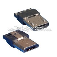Micro USB connector 5 pins male solder type