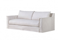 creamy white cowhide sofa