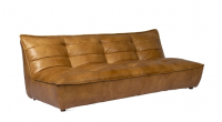 light brown cowhide sofa