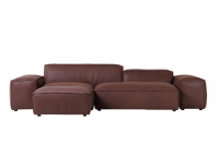 chocolate sofa cowhide