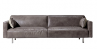 dark grey cowhide sofa