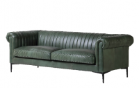 khaki cowhide sofa