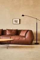 High - end Genuine Leather Sofa with Wabi - sabi Style