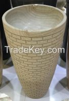 Wash Basin marble wash basin Grey marble basin Chinese  marble sandstone