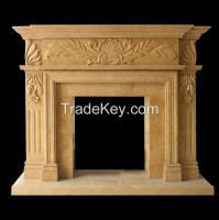 Natrual Marble Natural Stone Beige Marble Fireplace