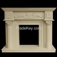 Natrual Marble Natural Stone Beige Marble Fireplace