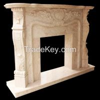 Natrual Marble Natural Stone Carrara White Fireplace
