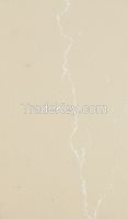 Calacatta vein beige color artificial stone quartz slab