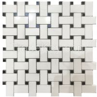 Natural Marble White Marble With Black Dot Dolomite Marble Mosaic