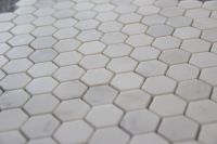 Carrara White Mosaictile White Marble Mosaic; Hexagon Polished 