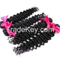 6A Virgin Deep Wave Hair Extensions - Available in Brazilian, Indian, Peruvian, Malaysian and Cambodian 10-30 inches