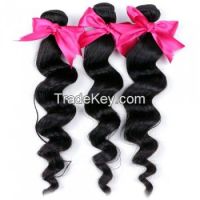 6A Virgin Loose Wave Hair Extensions - Available in Brazilian, Indian, Peruvian, Malaysian and Cambodian 10-30 inches