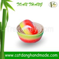 High Quality 3PCS Bamboo Mixing Bowl Sets