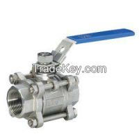 SS316 3-pc 1/2"FNPT ball valve