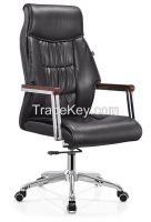 import leather with armrest wooden
