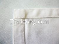 Best selling MJS spun polyester table cloth white plain style double stitch for square and round tables