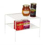 2 tier pantry shelf, cupboard shelf, kitchen organizer, folding shelf, spice rack