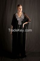  Mouse over image to zoom Have one to sell? Sell now Details about  Fancy Dubai Kaftan New Abaya Jalabiya Ladies Maxi Dress Wedding Gown Black