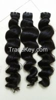 Vietnamese best wholesale price for 100% natural wavy/curly weft hair 10- 30 inches with highest quality