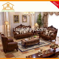 European antique luxury royal leather sofa