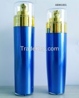 90ml Blue Cosmetic bottles PP Acrylic Vacuum lotion cream bottles