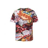 Hot style fashion personality round collar short-sleeved 3D men's T-shirt custom-made offerings