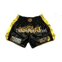 TU/MTA Black and Gold Muay Thai Shorts