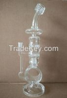 18 inch large size glass hookah pipe with honeycomb perc
